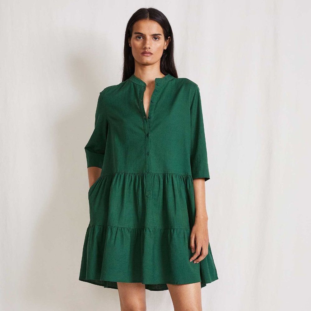 Apiece Apart Maurino Drop Waist Mini Dress